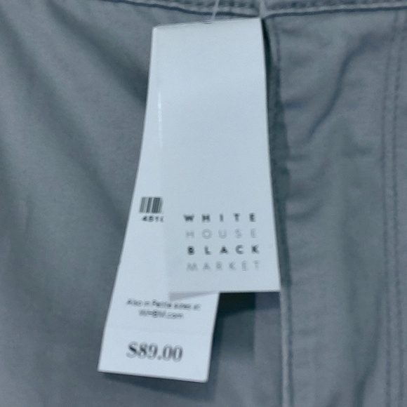 NWT White House Black Market Skinny Ankle Cargo’s, In Chrome, Zip Ankle Size10 - Picture 10 of 11
